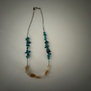 Turquoise and citrine necklace